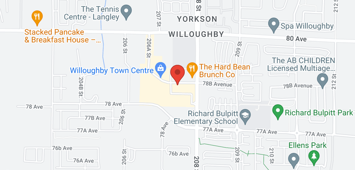 map of 214 20728 WILLOUGHBY TOWN CENTRE DRIVE